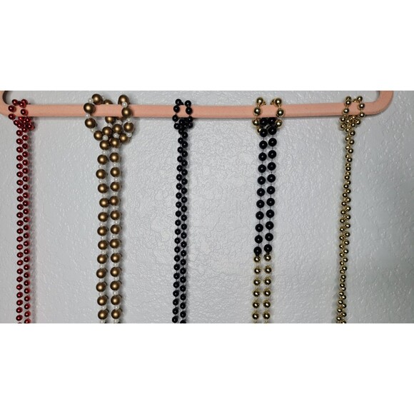 Lot of 5 Mardi Gras Beads Necklaces Parade Voodoo Fleur de Lis Bustier Mask - Picture 3 of 10